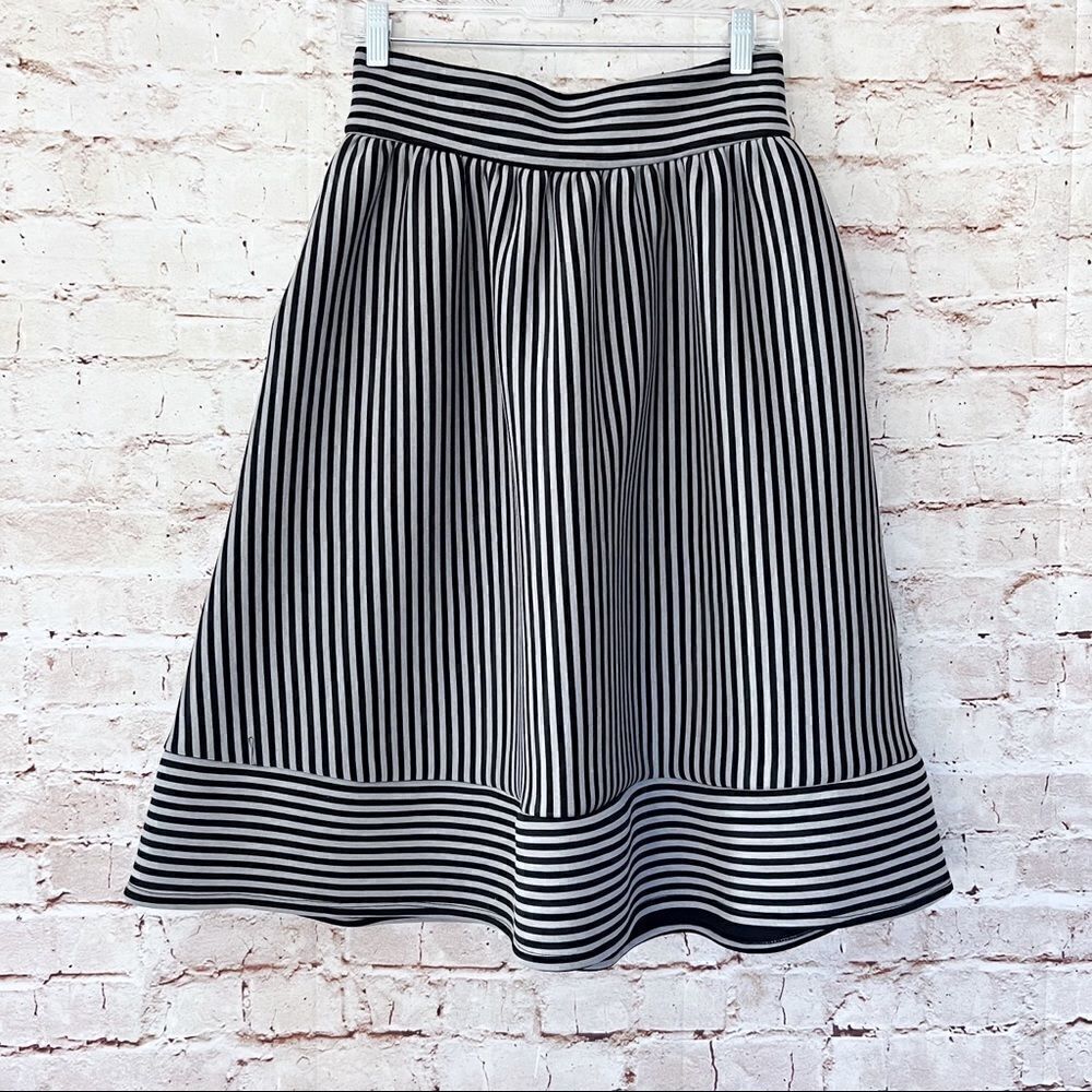 Dina Be striped neoprene skirt